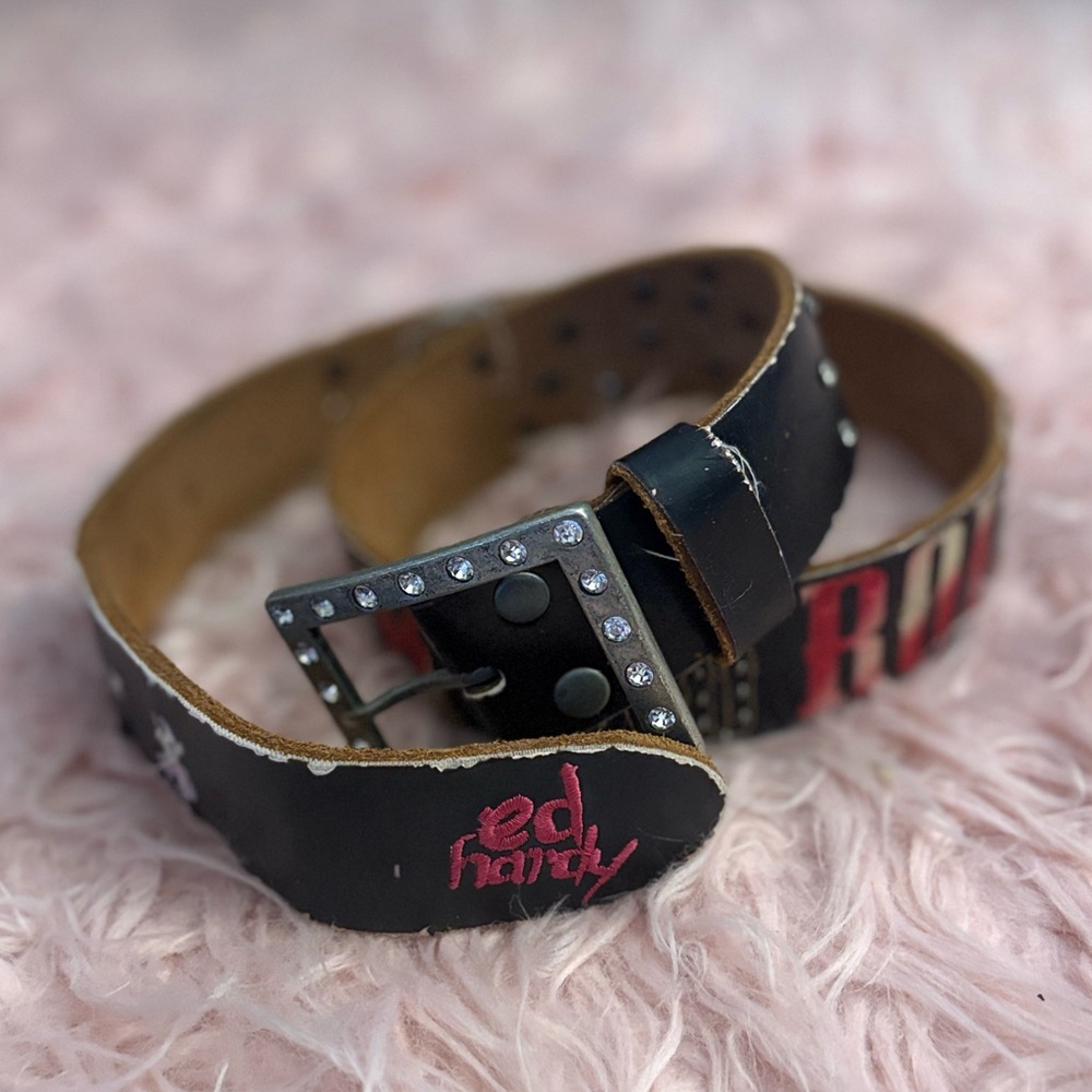 Ed Hardy “Rock and Roll” Belt ❤️‍🔥